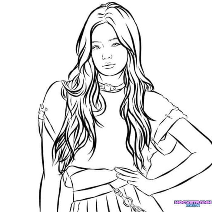 tranh tô màu blackpink chibi 3s full