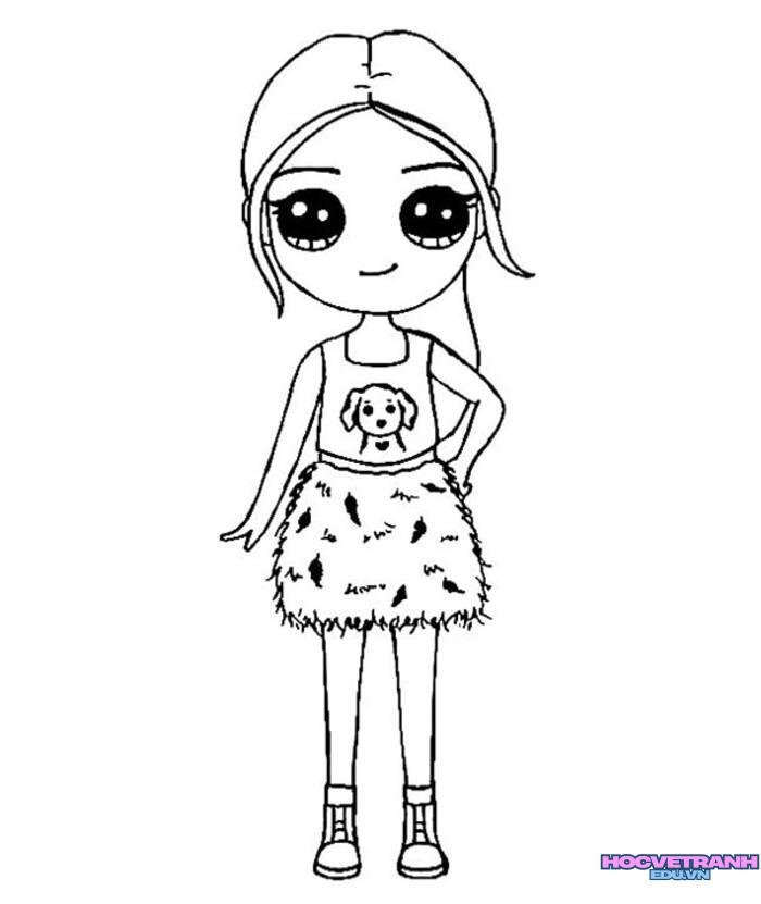 tranh tô màu blackpink chibi 4s full