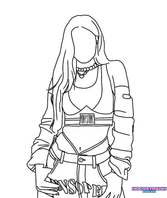 tranh tô màu blackpink chibi hd full