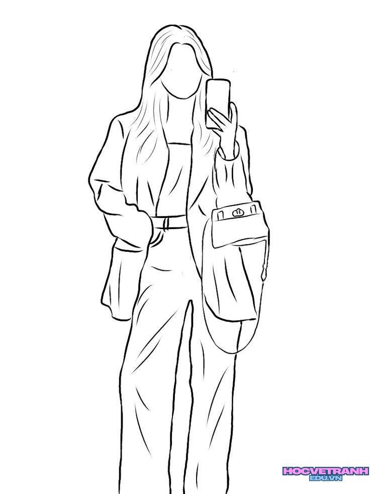 tranh tô màu blackpink chill