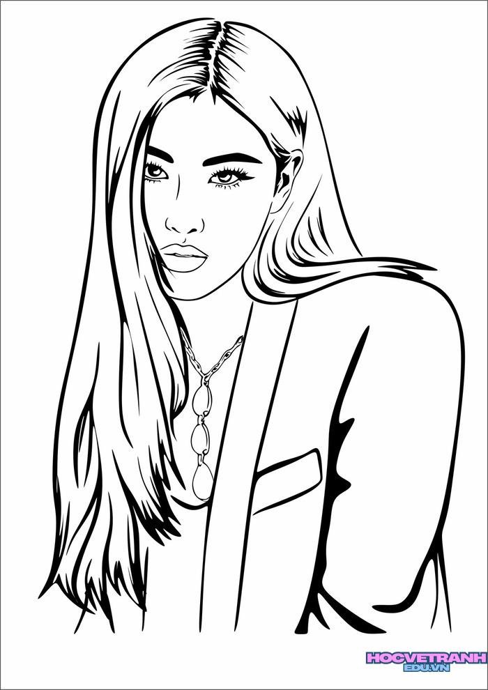 tranh tô màu blackpink hd full