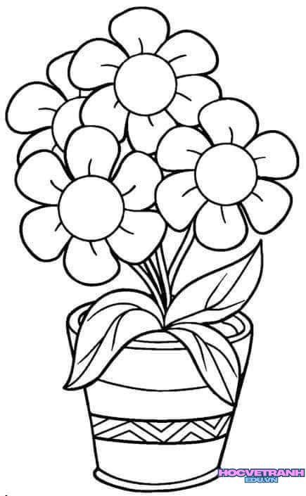 tranh tô màu bông hoa