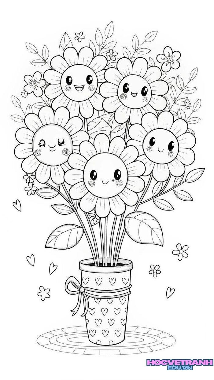 tranh tô màu bông hoa 5d full