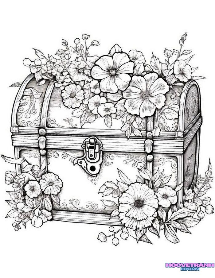 tranh tô màu bông hoa 5d