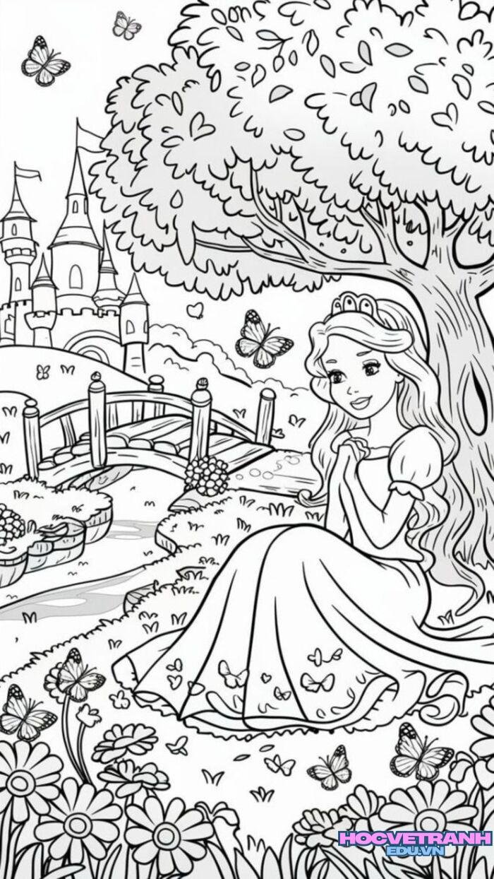 tranh tô màu búp bê 3k full