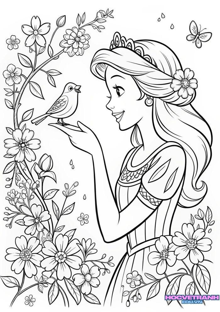 tranh tô màu búp bê 3s full