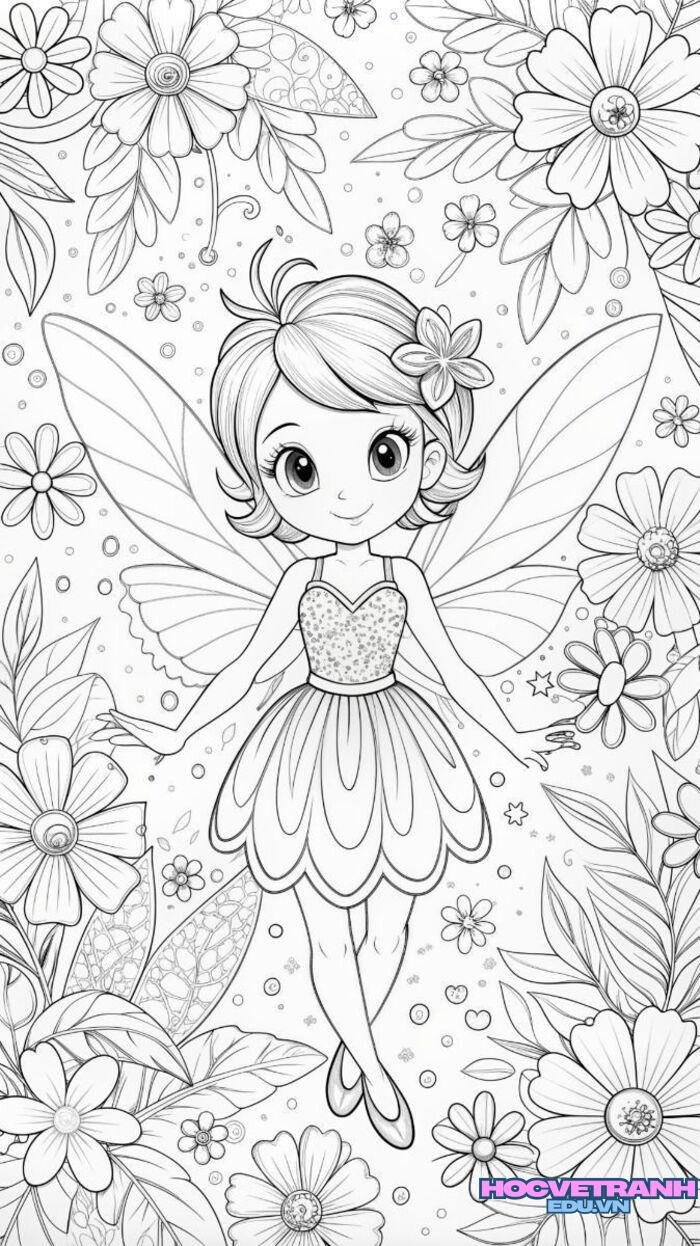 tranh tô màu búp bê 3s