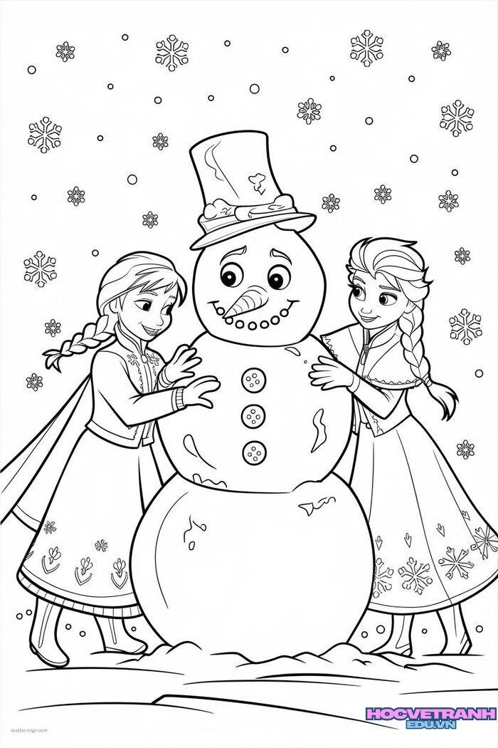 tranh tô màu búp bê đẹp 4k