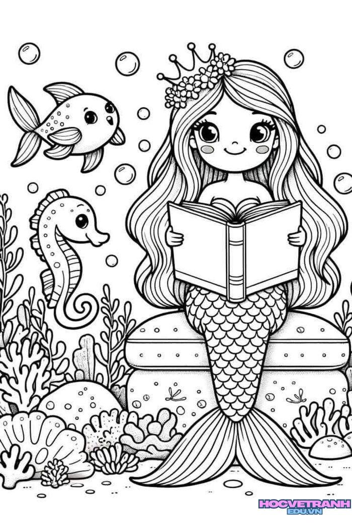 tranh tô màu búp bê đẹp hd full