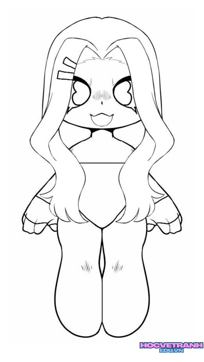 tranh tô màu búp bê giấy 4k