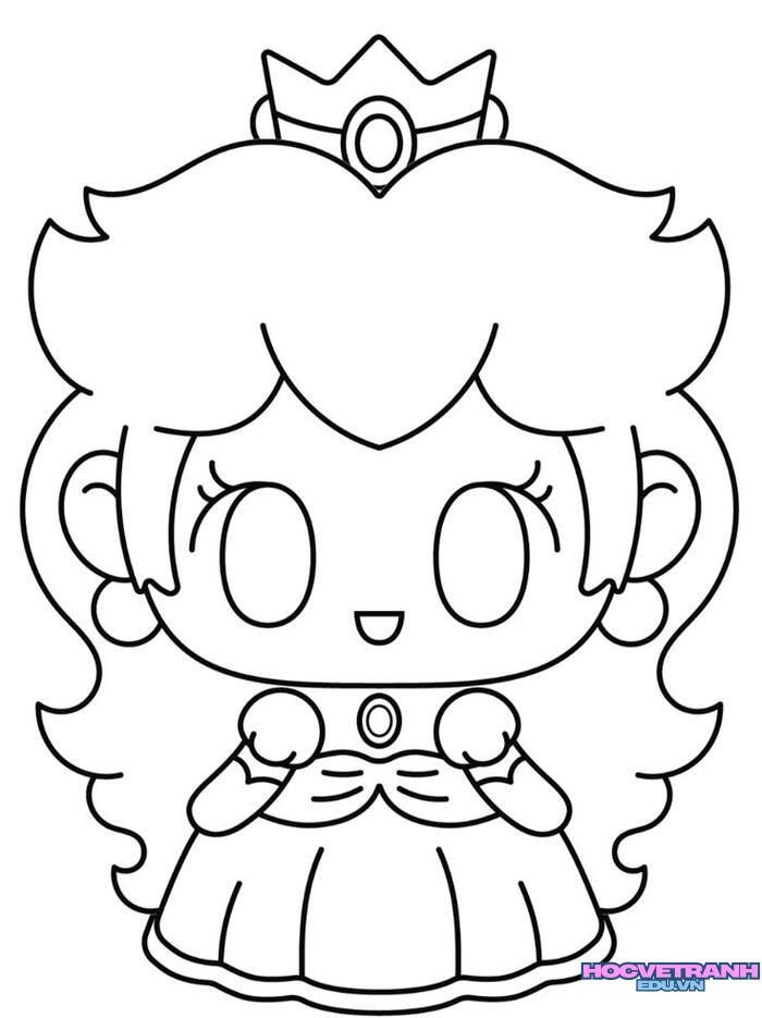 tranh tô màu búp bê giấy 5s full