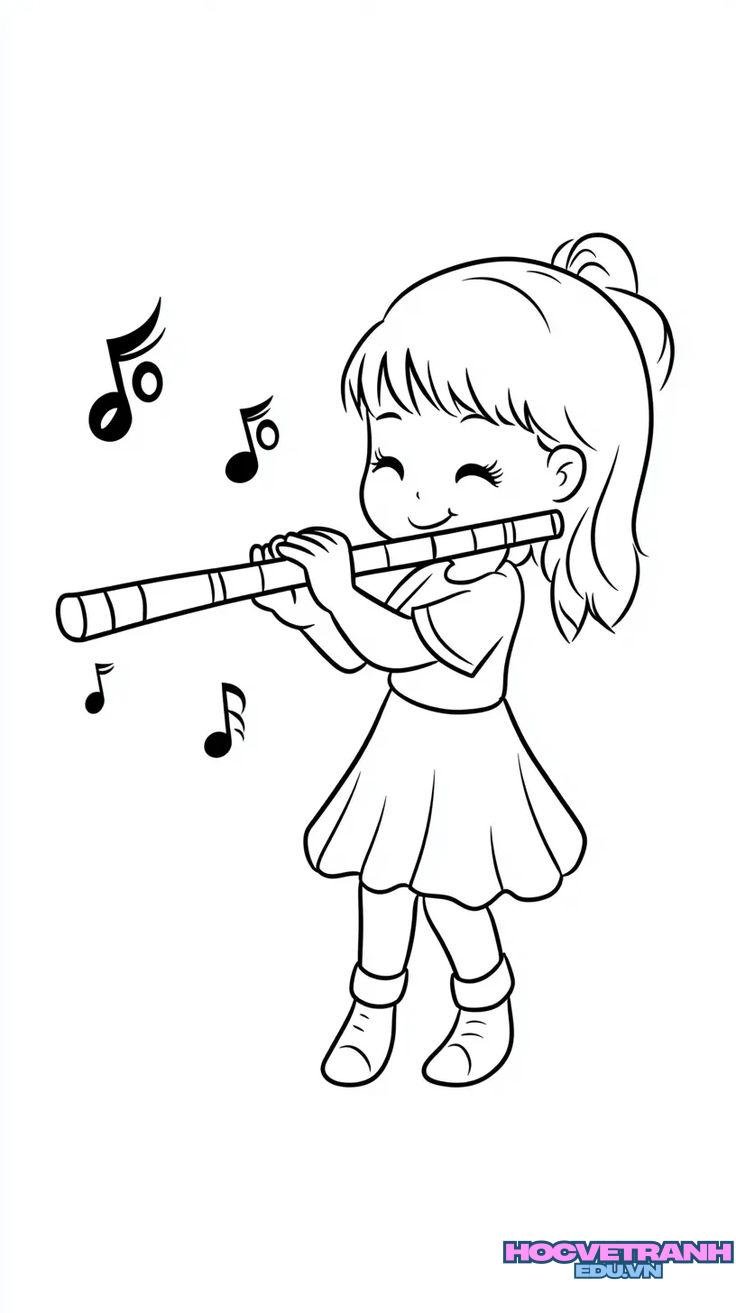 tranh tô màu búp bê giấy đẹp