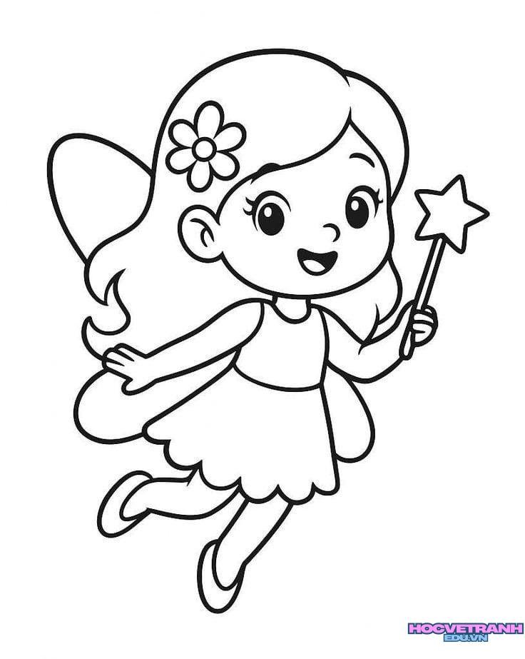 tranh tô màu búp bê giấy váy