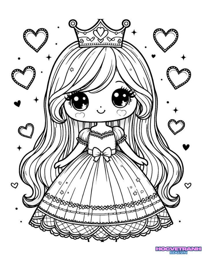 princess-coloring-page – 3