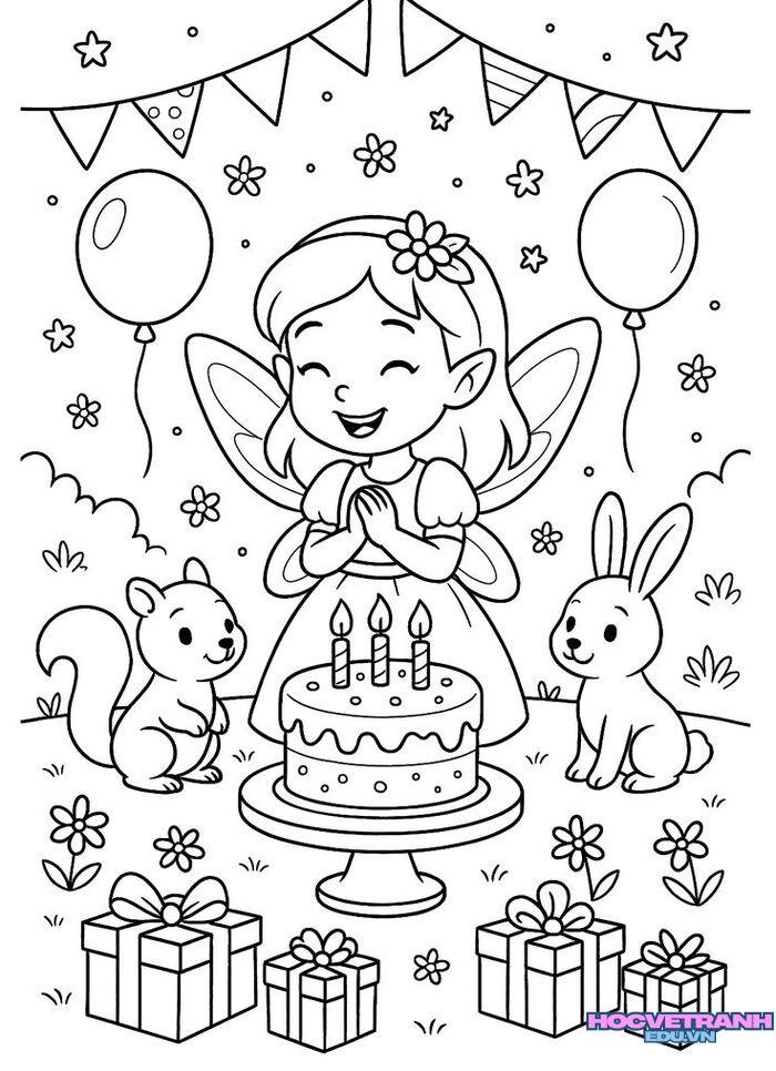 tranh tô màu búp bê hd