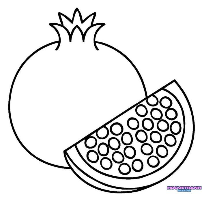 tranh tô màu các loại quả cute