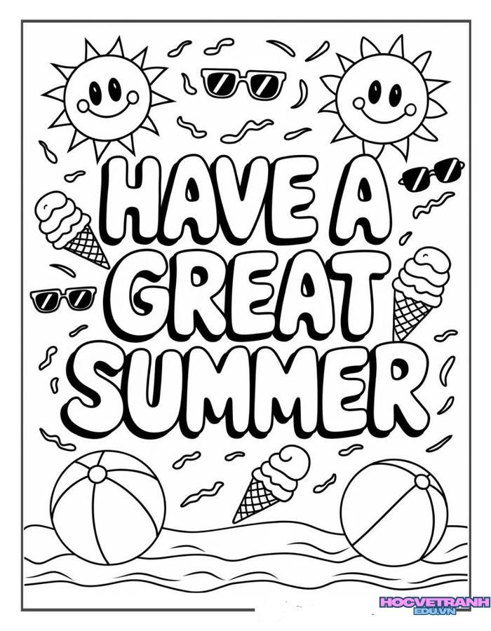 tranh tô màu các mùa trong năm cực đẹp