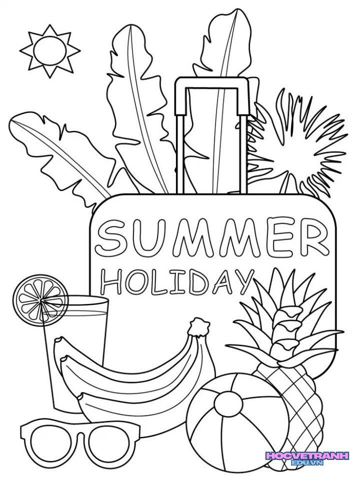 tranh tô màu các mùa trong năm cute