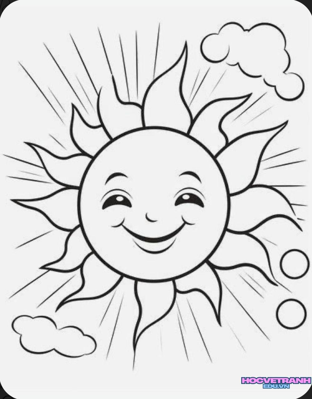 tranh tô màu các mùa vui