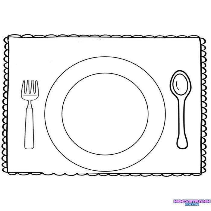 tranh tô màu cái đĩa cực xinh