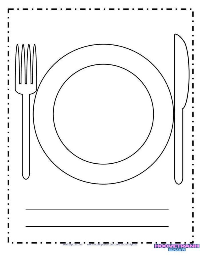 tranh tô màu cái đĩa cute nhất
