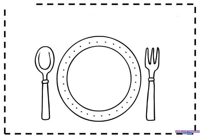 tranh tô màu cái đĩa siêu đẹp