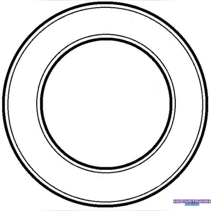 tranh tô màu cái đĩa xinh nhất