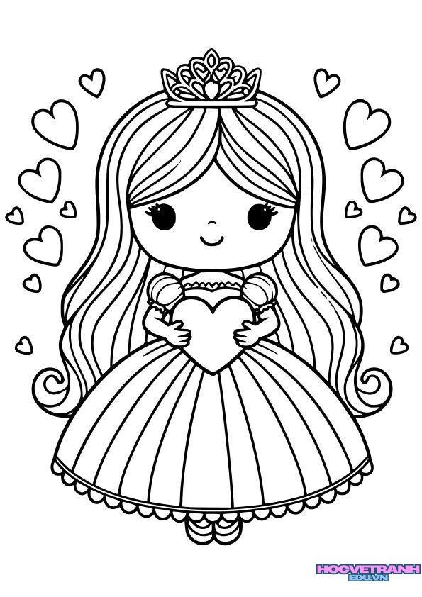 tranh tô màu chibi cho bé