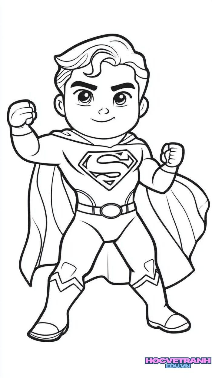 coloriage Superman gratuit pour enfants