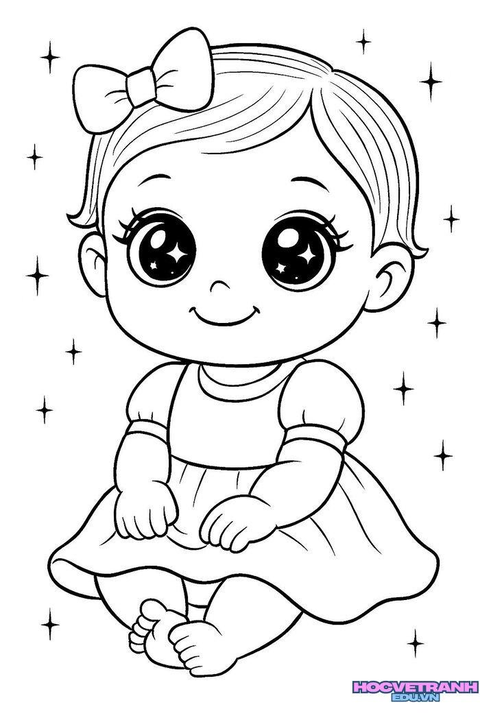 tranh tô màu chibi đẹp nhất