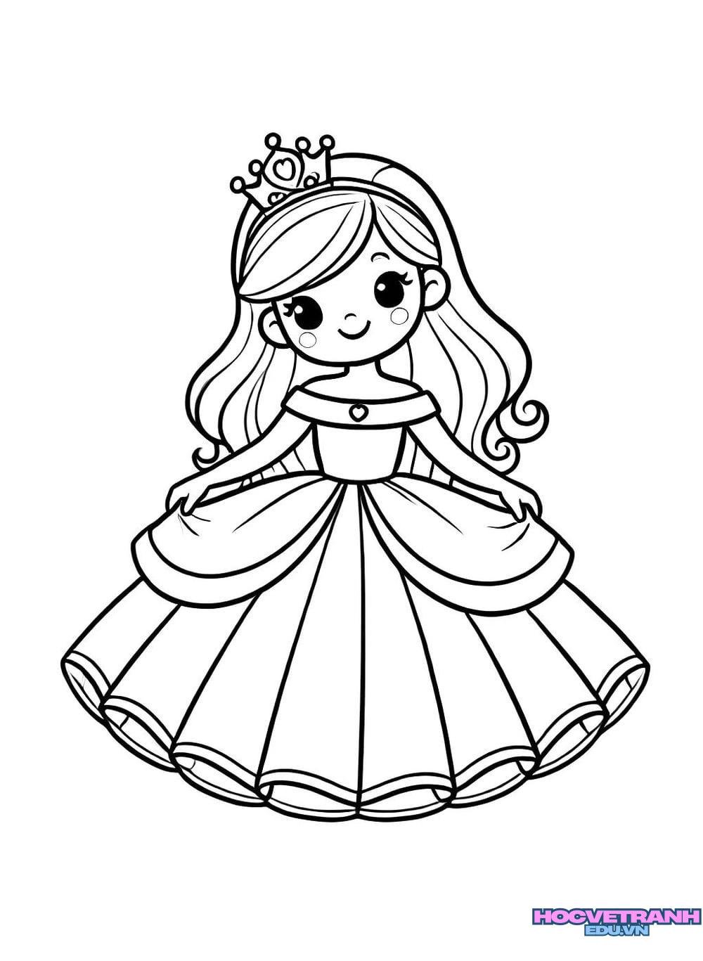 tranh tô màu chibi đơn giản