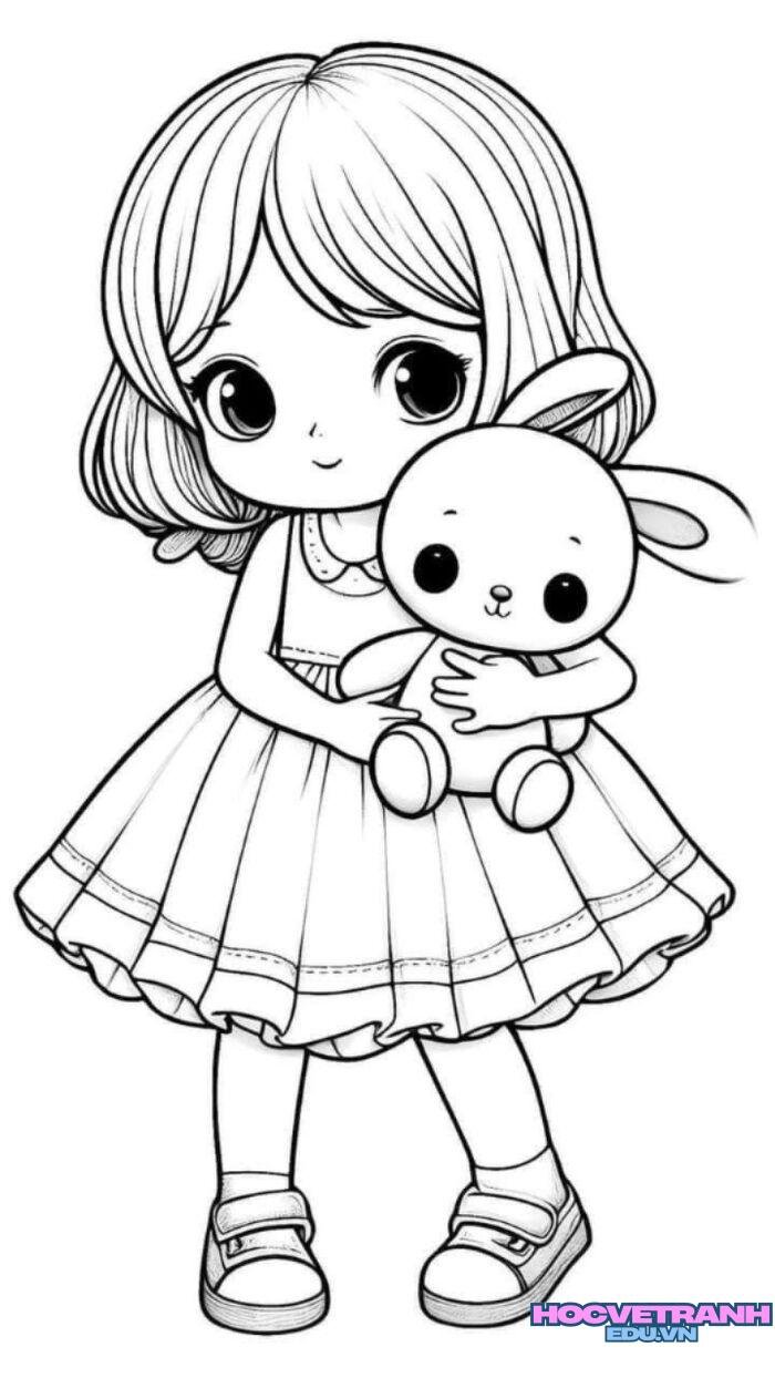 tranh tô màu chibi siêu cute