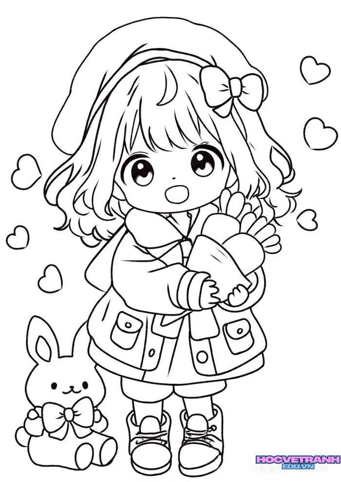 tranh tô màu chibi siêu đẹp