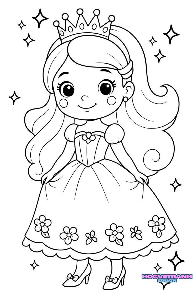 tranh tô màu chibi siêu xinh