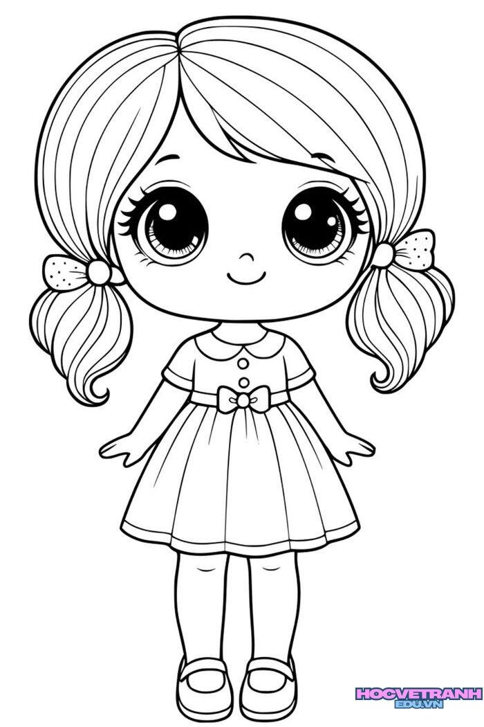 tranh tô màu chibi xinh nhất