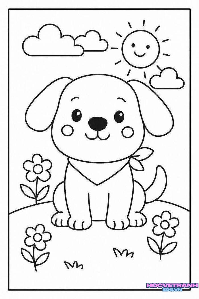 tranh tô màu cho bé cute