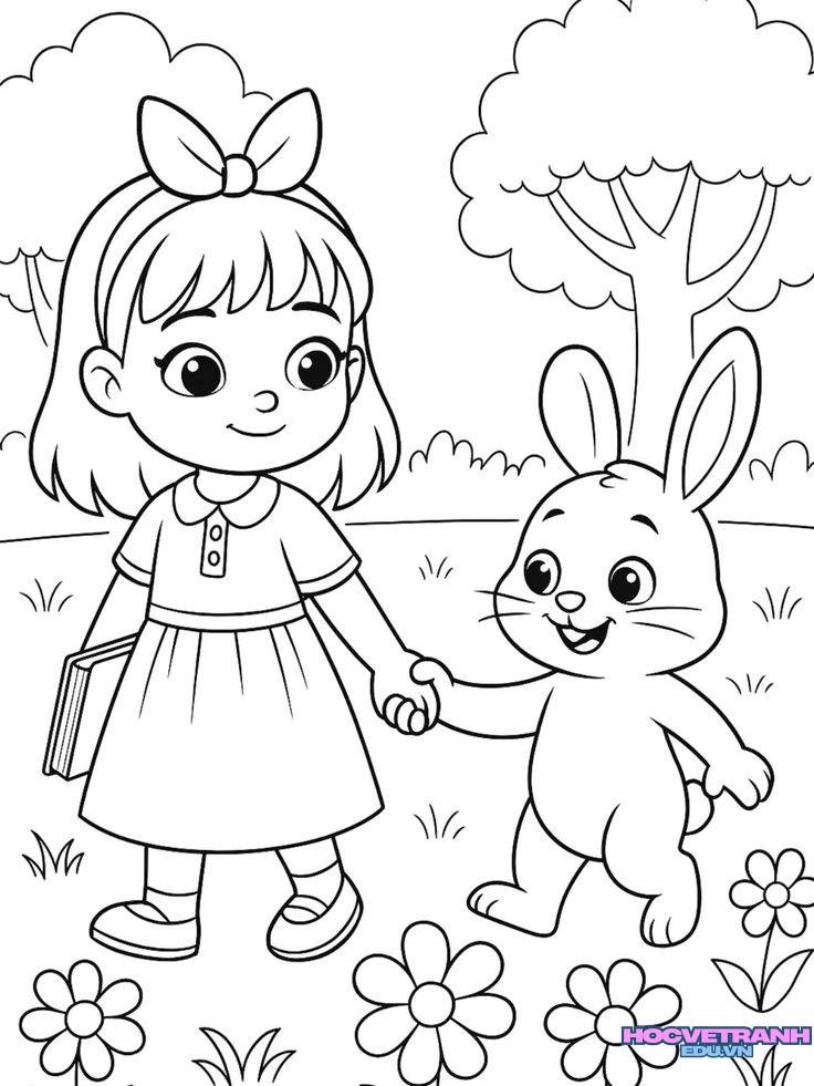 tranh tô màu cho bé đơn