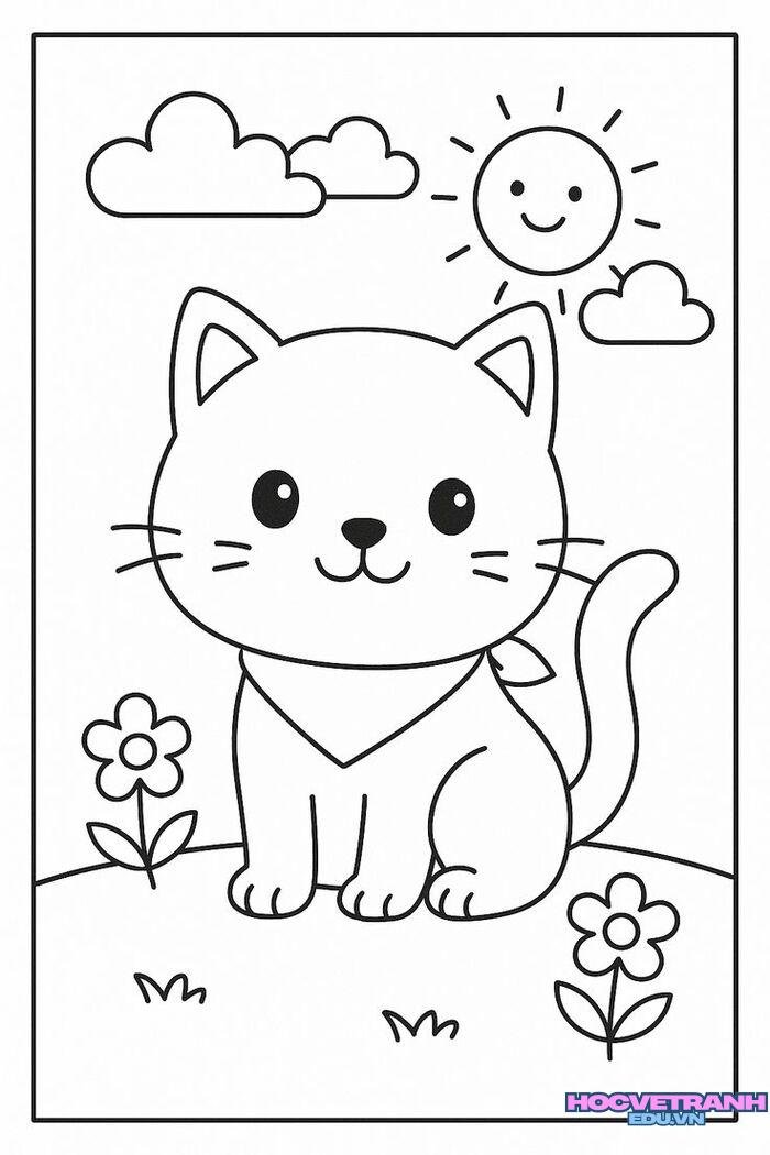 tranh tô màu cho bé siêu cute