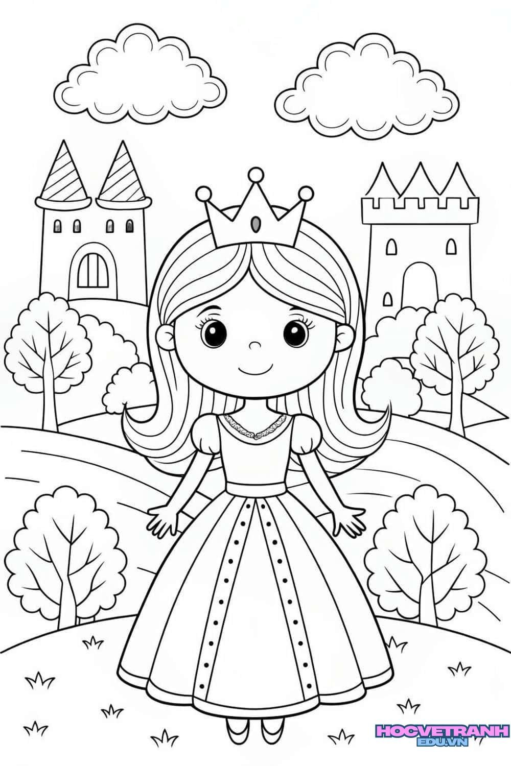 tranh tô màu cho bé vui