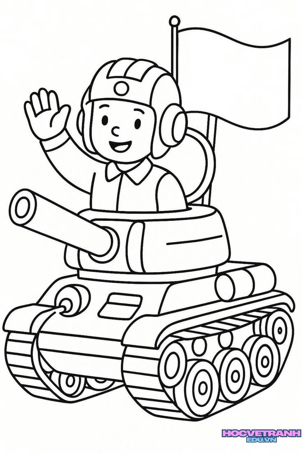 tranh tô màu chú bộ đội dũng cảm