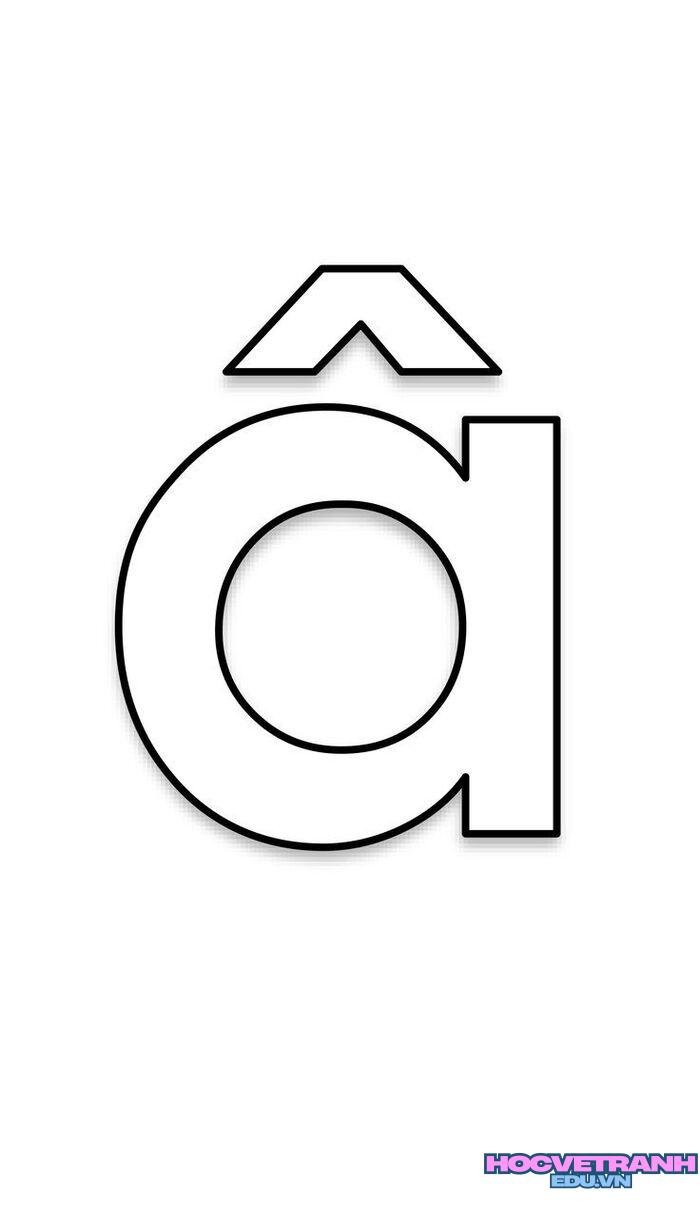 tranh tô màu chữ cái â