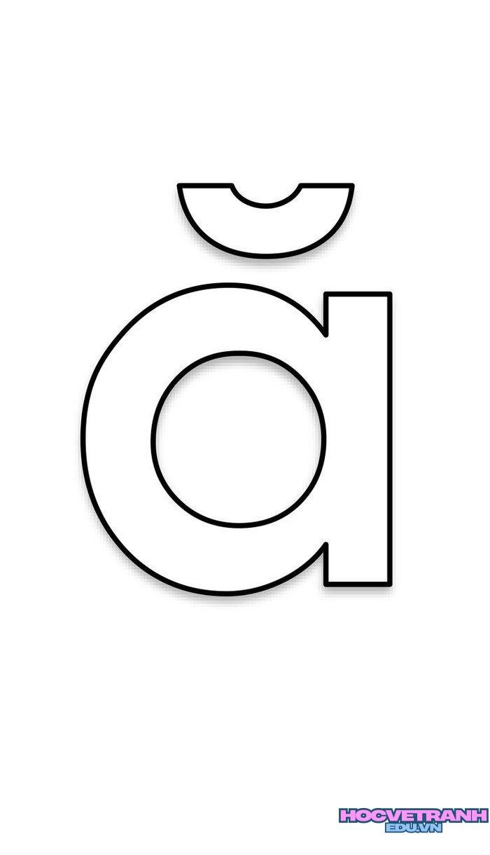 tranh tô màu chữ cái ă