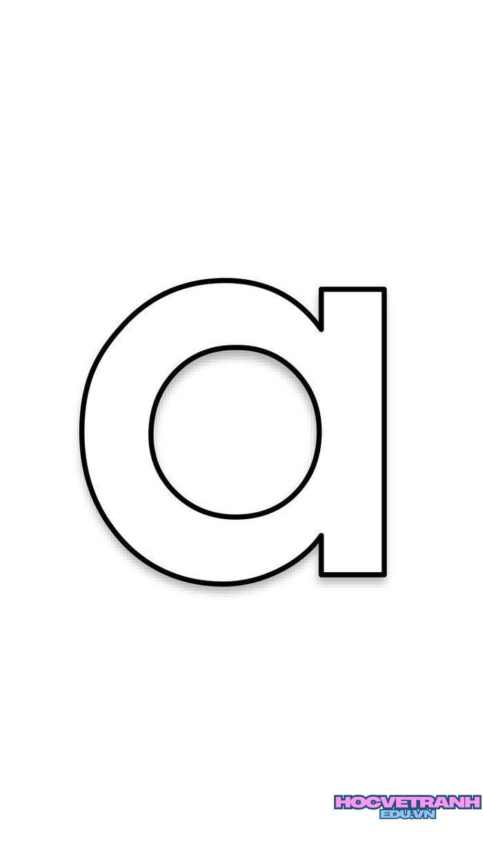 tranh tô màu chữ cái a