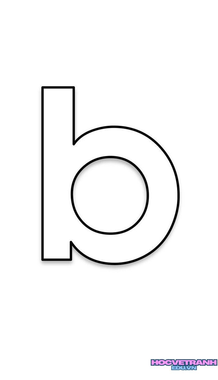 tranh tô màu chữ cái b