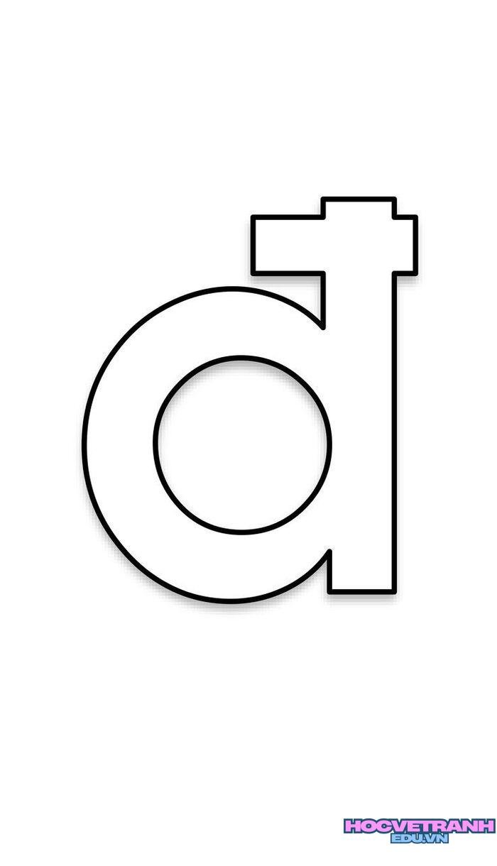 tranh tô màu chữ cái đ