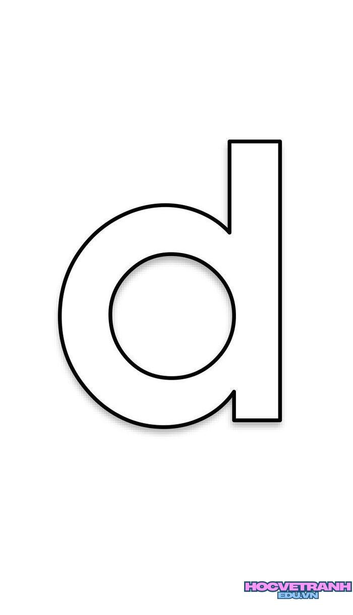 tranh tô màu chữ cái d
