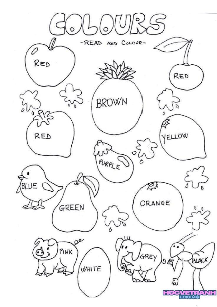 tranh tô màu chữ cái đơn giản