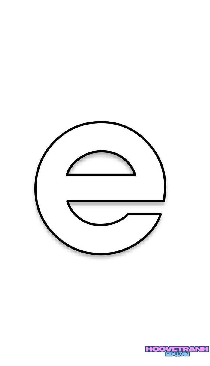 tranh tô màu chữ cái e