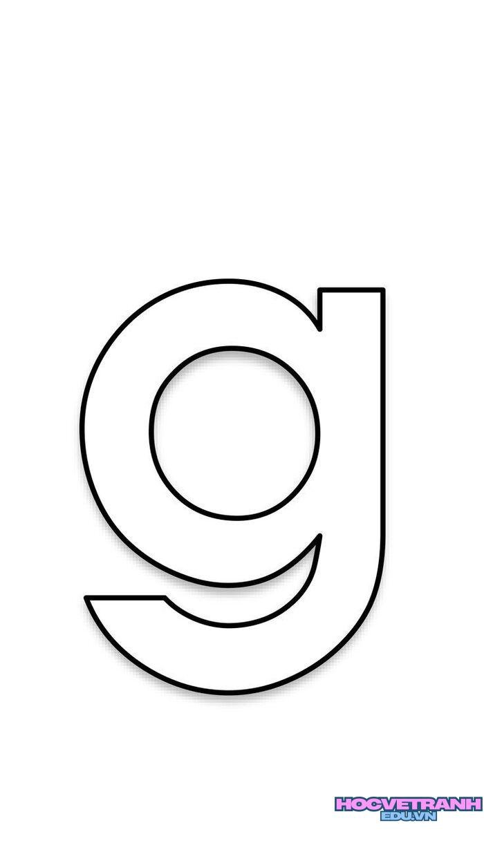 tranh tô màu chữ cái g