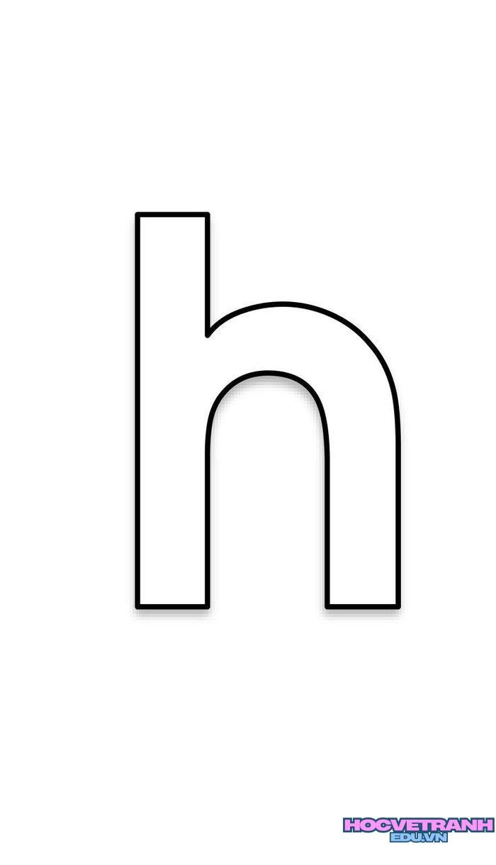 tranh tô màu chữ cái h